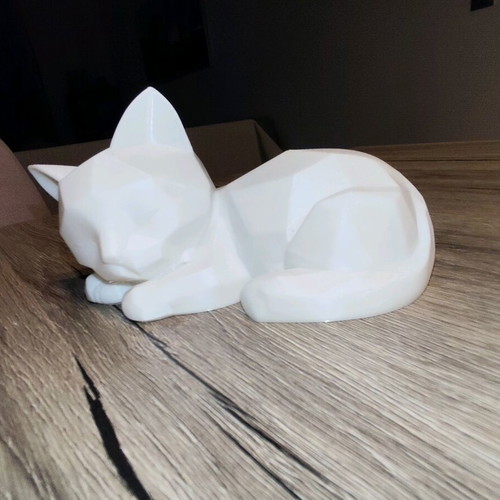 3D Printed Geometric Cat new minimal decorative figurine