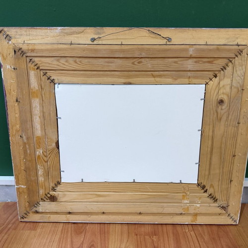 D. Nalbantis oil painting with wooden frame, view of Constantinople