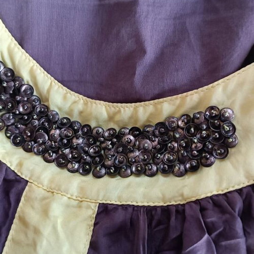 Signature Next silk blouse like new, brown and yellow, size XL