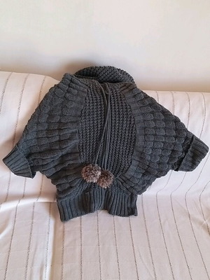 Knitted cardigan like new with hood