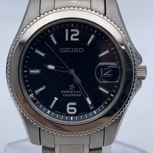 Seiko Brightz SAGM001 wristwatch used, perpetual calendar, titanium