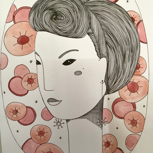 Γυναίκα ακουαρέλα σε χαρτί acid free 29,7x41cm πρωτότυπο