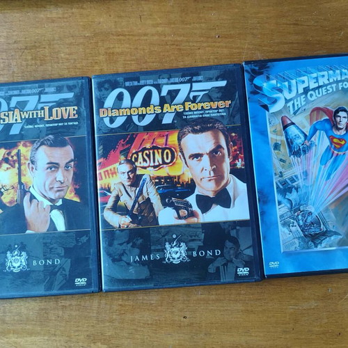 DVD pack of 10 foreign movies including James Bond, Batman, Superman