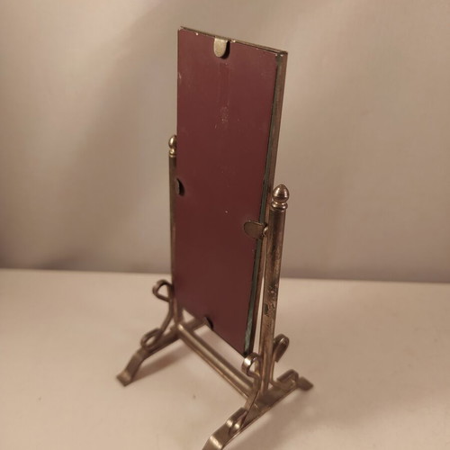 Miniature metal mirror for dollhouse 1/12 scale like new vintage