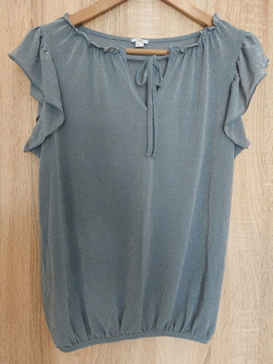 Ovs Fashion women's blouse small turquoise gray like new