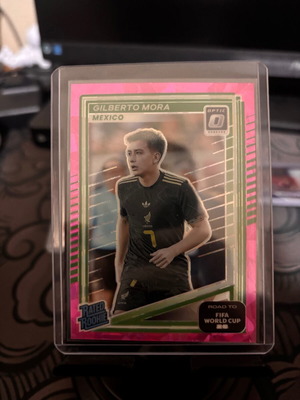 Gilberto Mora Mexico Donruss Optic 2025-26 Rated Rookie Pink Parallel Card
