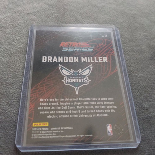 Brandon Miller Retro Series card like new