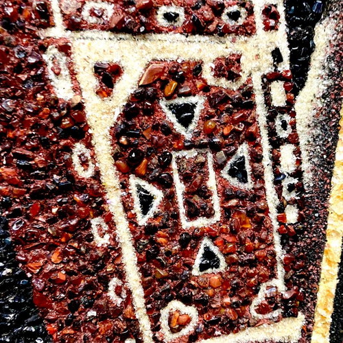 Christ Mosaic with Precious Stones, Handmade, New 66x95cm