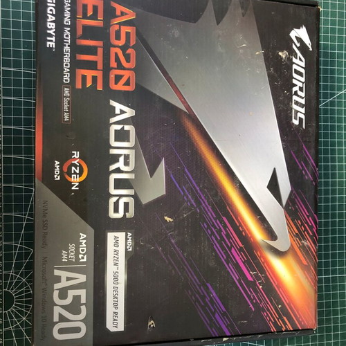 Gigabyte A520 AORUS ELITE motherboard like new for AMD Ryzen AM4
