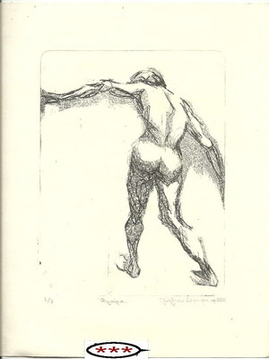 Figure woodcut by Dimitra Tziotziou 2002 used