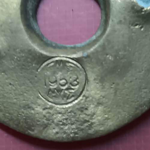 Collectible Scale No 2 used with Turkish stamp and dates 1930, 1953
