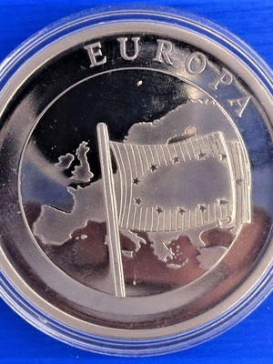 Token Proof Europe 1999 new, silver medal Ø40mm 26.26g