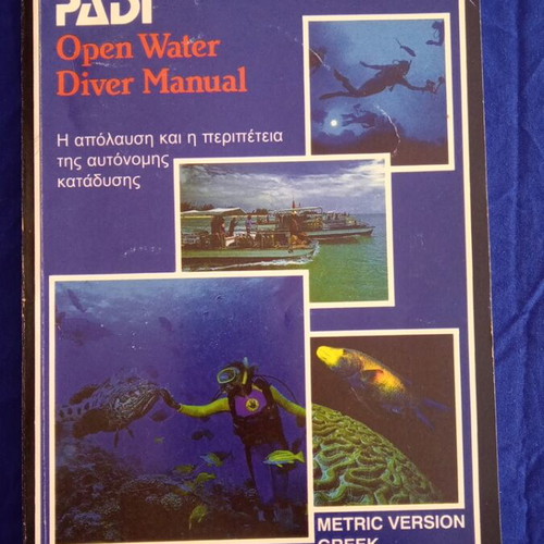 Padi Open Water Diver Manual used, Greek edition