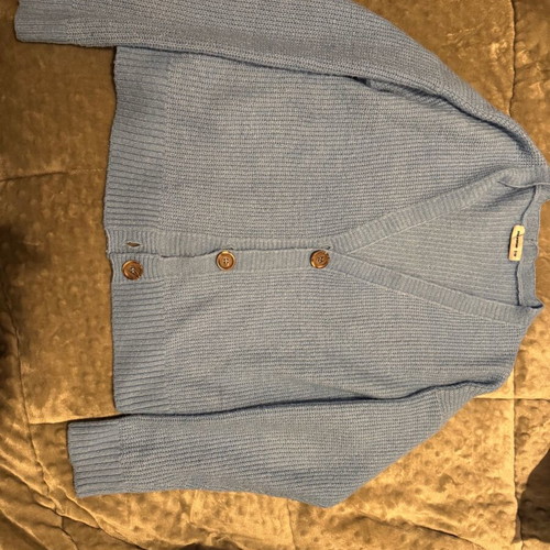 Pink Woman knitted cardigan size s-m like new, blue
