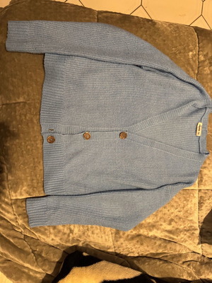 Pink Woman knitted cardigan size s-m like new, blue