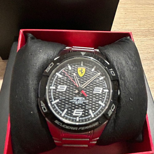 Scuderia Ferrari silver watch like new with box