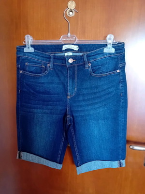 Τζην βερμούδα γυναικεία H&M σαν καινούργια, μπλε σκούρο, βαμβακερή με ελαστίνη