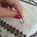 Ring size 18 silver like new, simple