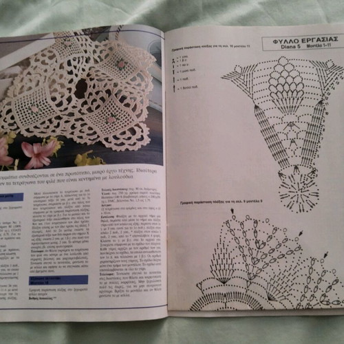Diana vintage magazines used with embroidery and knitting ideas