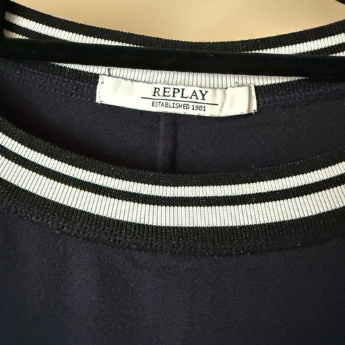 Replay blue blouse sporty style like new size M