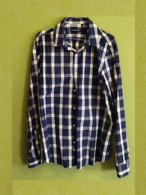 Giorgio Man Cotton Men's Shirt L like new, blue and beige