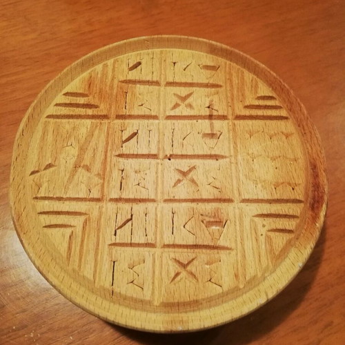 Wooden prosphoro stamp used