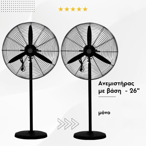 Industrial metal wall or floor fan with control and 3 speed settings
