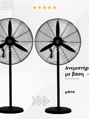 Industrial metal wall or floor fan with control and 3 speed settings
