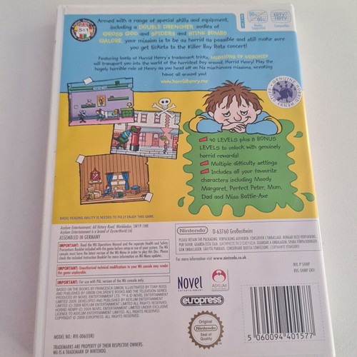 Wii Horrid Henry used with scratches on disc