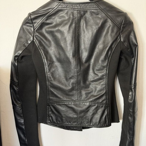 Pinko Bastava 1 Giubbino leather biker jacket like new, black