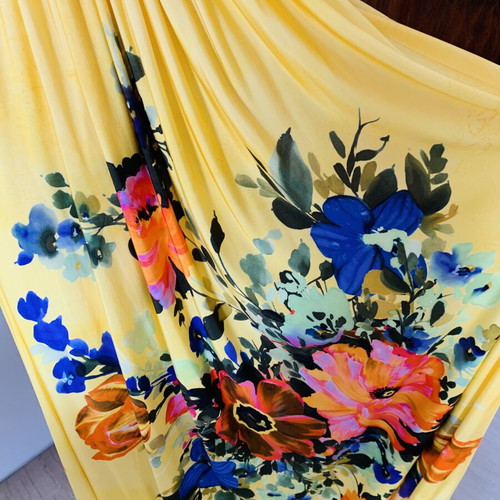 Veloudakis dress new, colorful yellow, size S-M