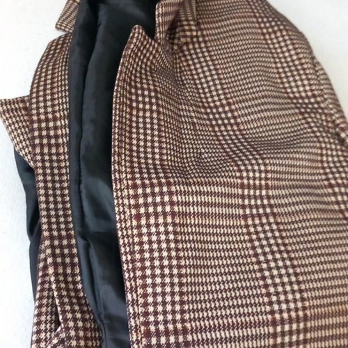 Stradivarius women's jacket used, beige brown checkered