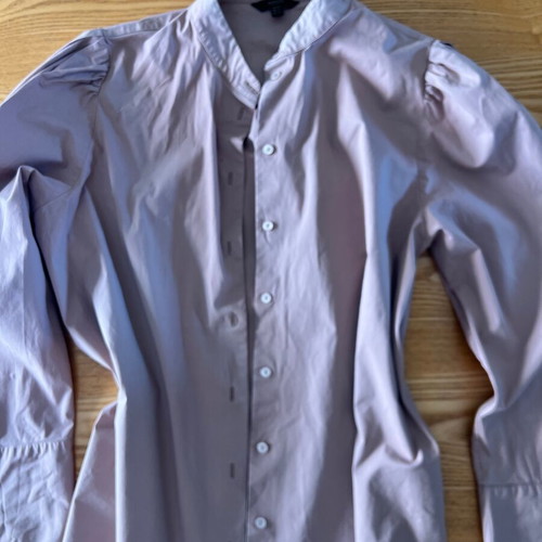 Massimo Dutti women's shirt with puff sleeves size L used, color faded