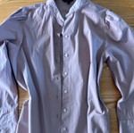 Massimo Dutti women's shirt with puff sleeves size L used, color faded