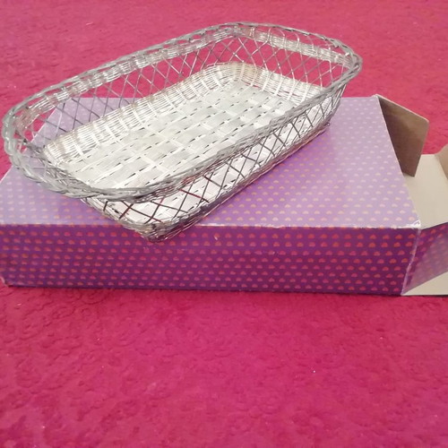 Luxury silver-plated bread basket new from Italy