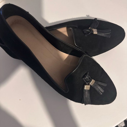 Loafers leather like new size 38 black