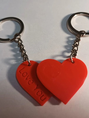 Love You Heart Keychain new, couple set, personalized gift