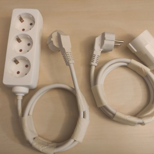 Set of 3-Outlet Power Strip and Extension Like New