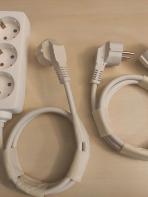 Set of 3-Outlet Power Strip and Extension Like New