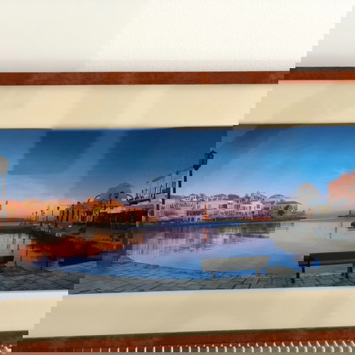 Πίνακας Κάδρο Χανιά Παλιά πόλη μεταχειρισμένο 62cm x 31cm