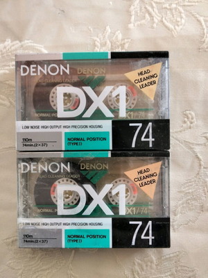 Denon DX 1 cassette tapes, 2 pieces new sealed
