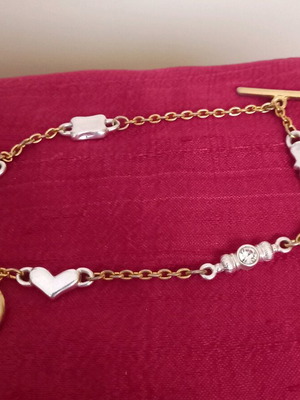 Gold Colour Bracelet with Zircon like new
