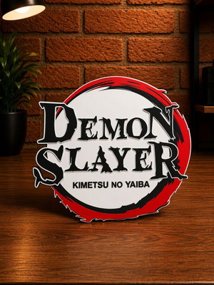 Demon Slayer Logo 3D printed, new