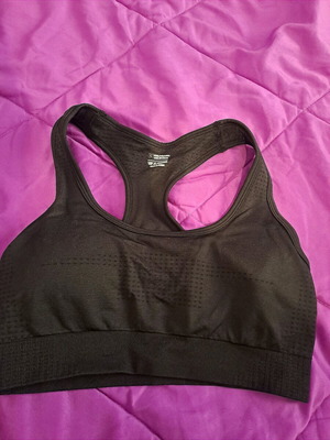 Shein black sports bra new, size L