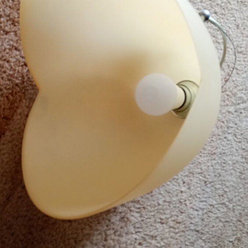 Ceiling light used, croc color, with led bulb