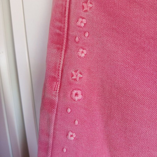 Fabienne Chapot Thea Wide Leg Jeans pink like new