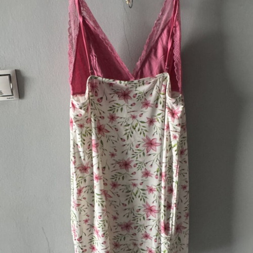 Nightdress new, white and pink, size XXL