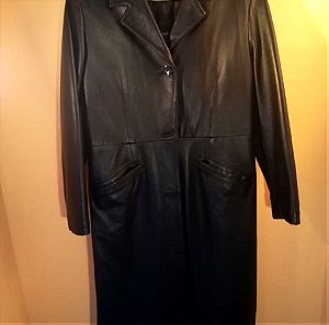 Vintage 𝐁𝐚𝐥𝐥𝐢𝐧 καμπαρντίνα - Μαύρη, δέρμα (Women's leather cardigan, black)