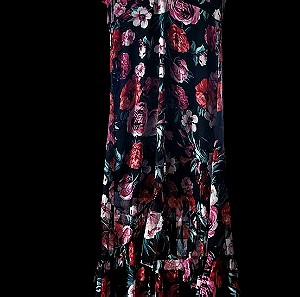 Φόρεμα midi με print τριαντάφυλλα από Stradivarius (Medium)