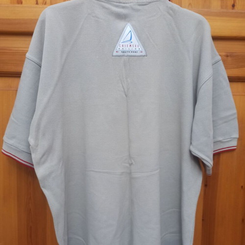 Chiemsee T-shirt with collar and buttons used, gray, size M